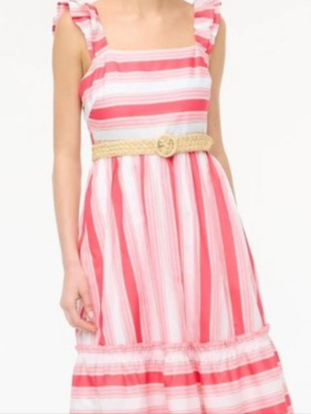 J. Crew Striped Midi Dress